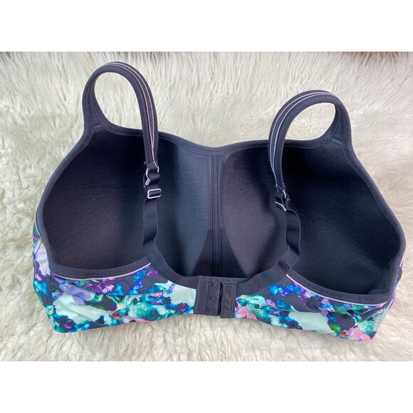 Panache Sport Women's 40FF Blue Pink Breathable Wireless Sports Bra - Picture 3 of 5